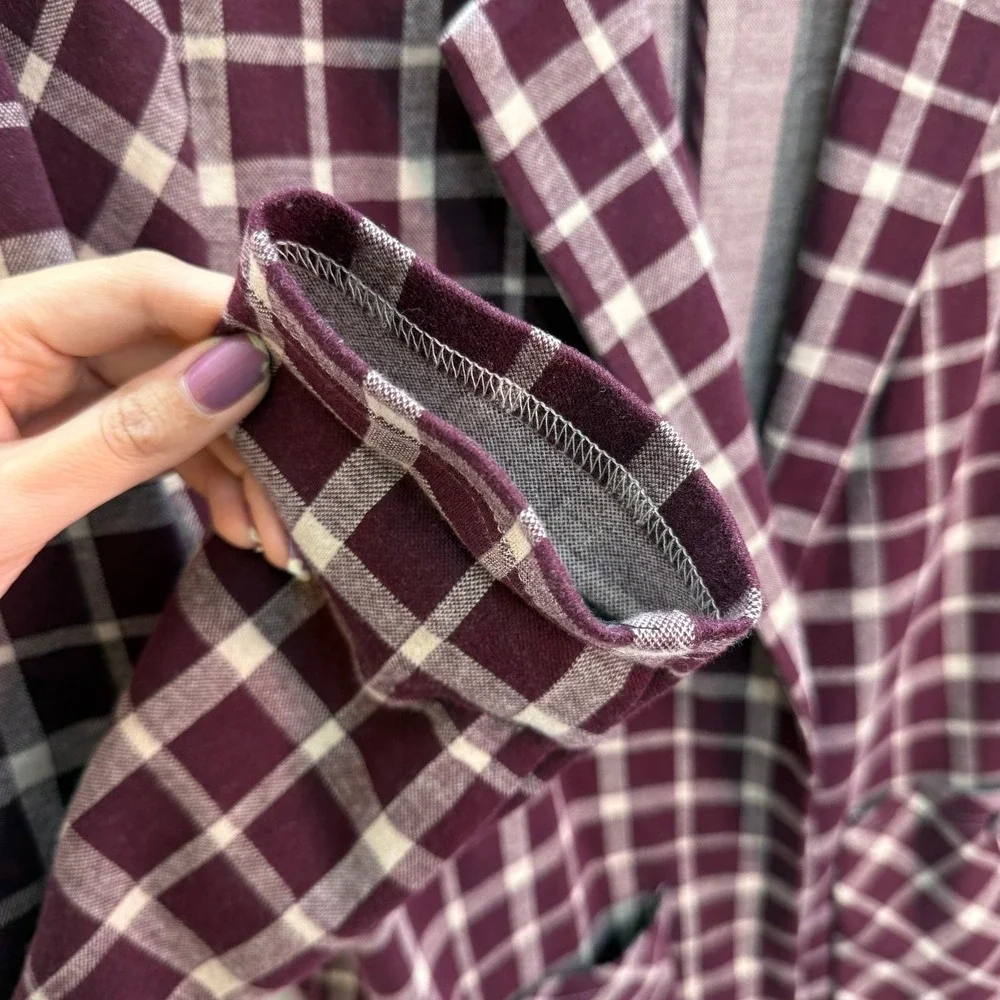 Plaid shacket Medium Harlyn‎ light weight blazer long